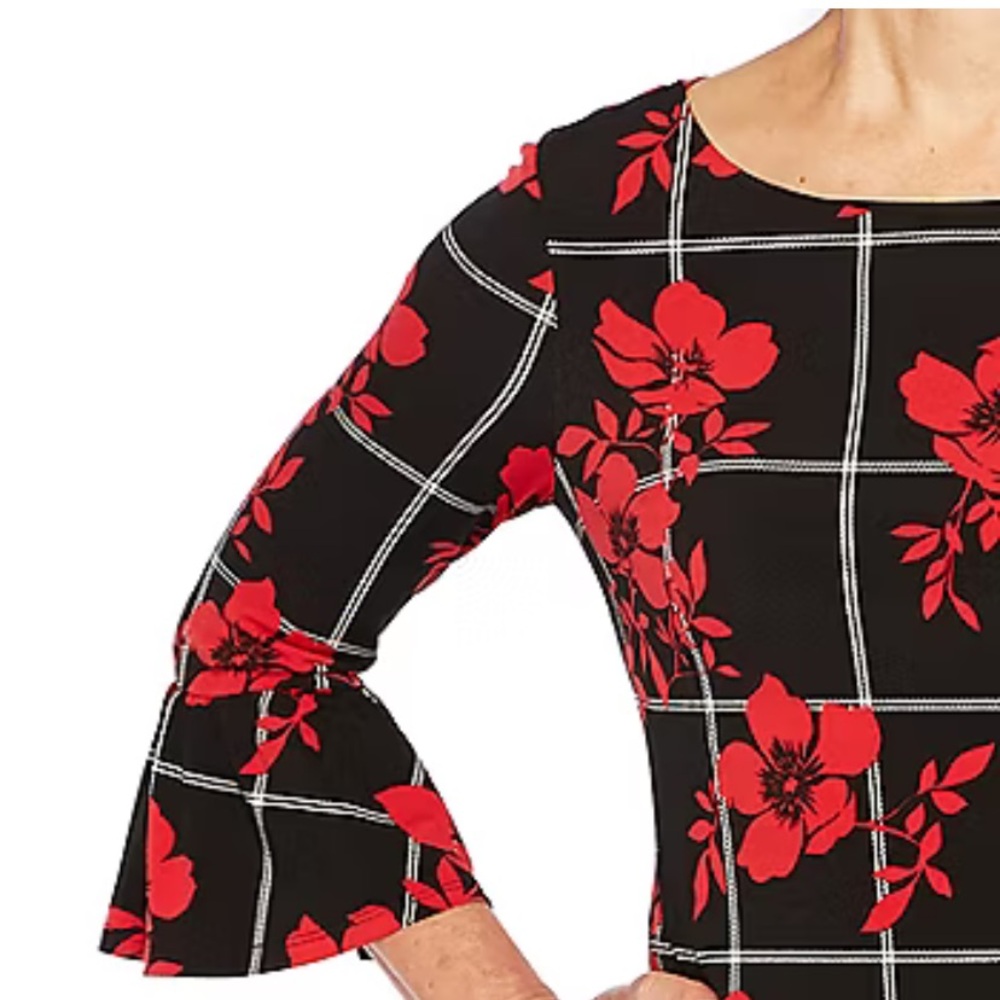 Liz Claiborne Bell Sleeve Sheath Dress - Picture 8 of 8